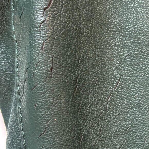 Express Faux Leather Pants Forest Green Slim Fit High Rise Size 8 - Picture 3 of 7